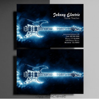 Carte De Visite Professeur de guitare électrique