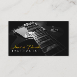 Carte De Visite Professeur de Guitare, Musique, Instruments