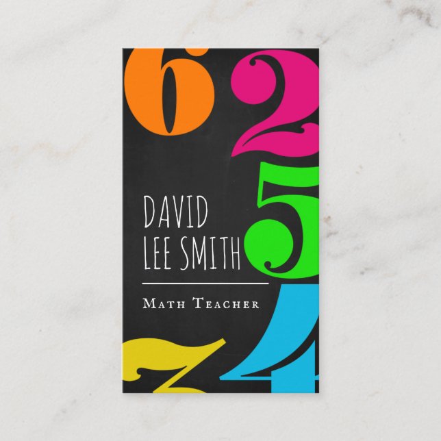 Carte De Visite Professeur de mathématiques / Tuteur de maths (Devant)