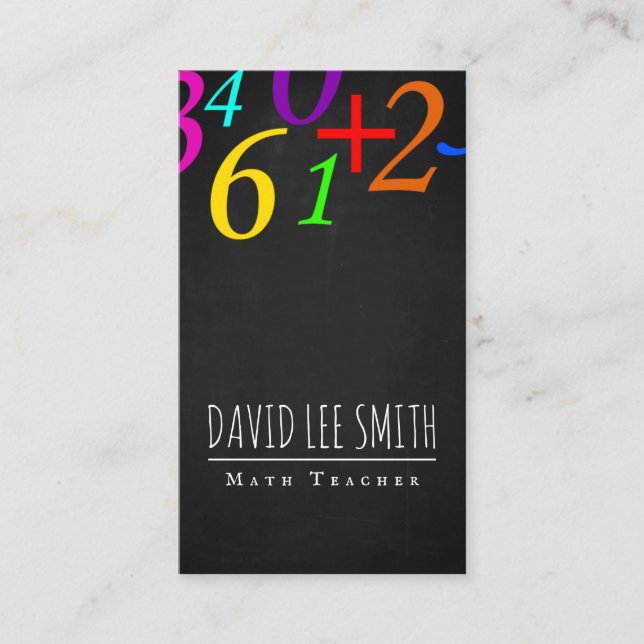 Carte De Visite Professeur de mathématiques / Tuteur de maths (Devant)