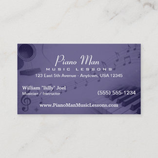Carte De Visite Professeur de Musique | Cours de Musique Particuli