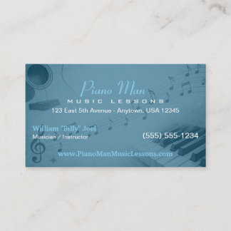 Carte De Visite Professeur de Musique | Cours de Musique Particuli