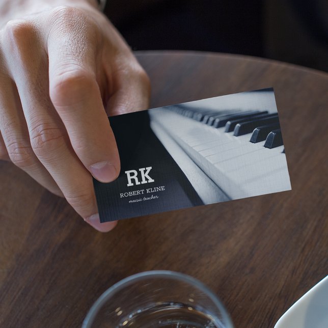 Carte De Visite Professeur de musique de piano (Créateur téléchargé)
