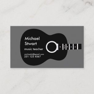 Carte De Visite professeur de musique . guitare acoustique