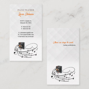 Carte De Visite Professeur de musique   Pianiste