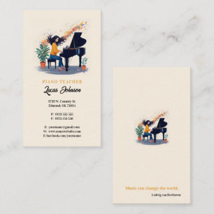 Carte De Visite Professeur de musique   Pianiste