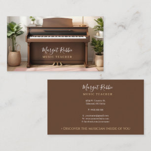 Carte de visite professeur de musique   Pianiste