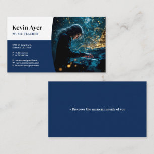 Carte De Visite Professeur de musique Piano