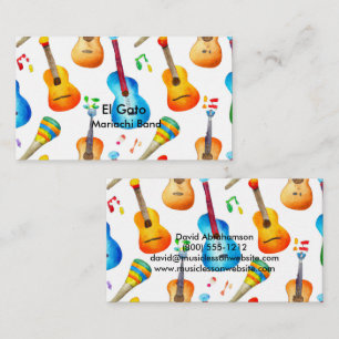 Carte De Visite Professeur de musique Professeur de guitare Orches