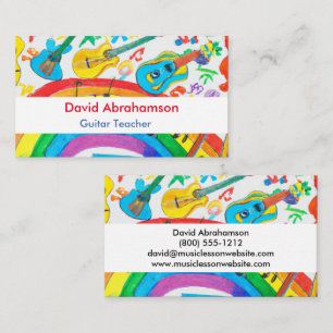 Carte De Visite Professeur de musique Professeur de guitare Profes