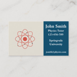 Carte De Visite Professeur de physique physique professeur de scie