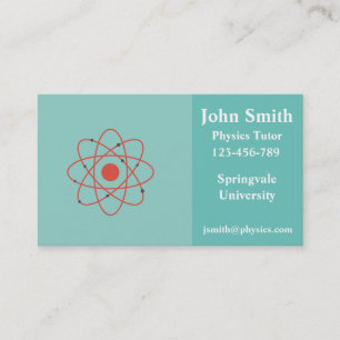 Carte De Visite Professeur de physique physique professeur de scie