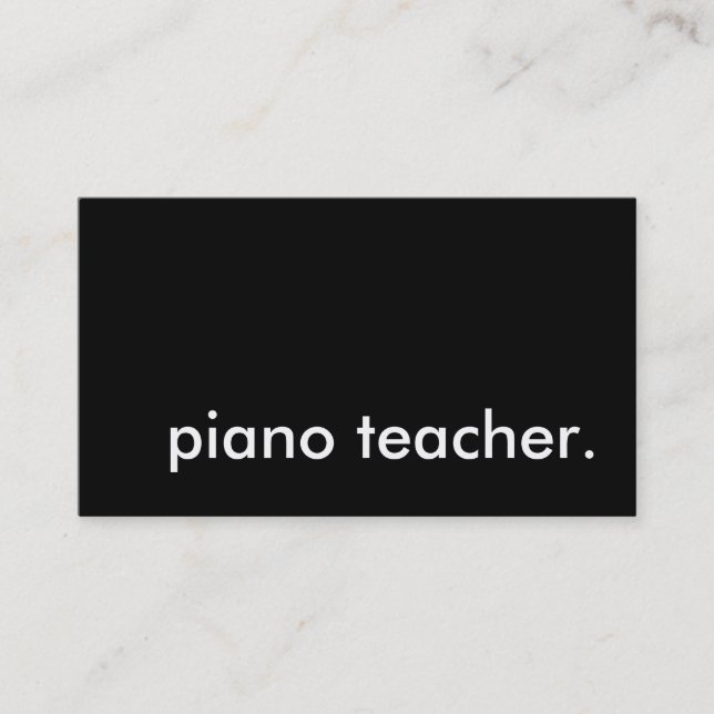 Carte De Visite professeur de piano. (Devant)