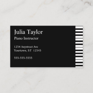 Carte De Visite Professeur de piano et de musique de clavier