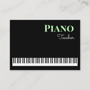 Carte De Visite Professeur de Piano Moderne Clavier Élégant Tuteur