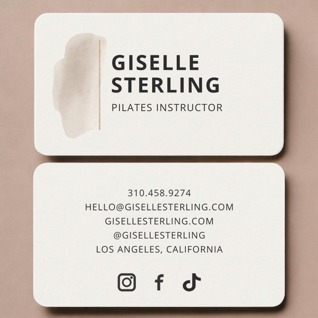 Carte De Visite Professeur de Pilates (Créateur téléchargé)
