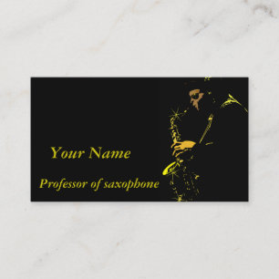 Carte De Visite Professeur de saxophone