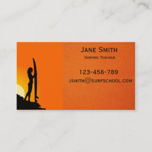 Carte De Visite Professeur de surf à l'école de surf
