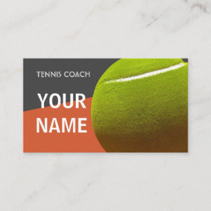 Carte De Visite Professeur de tennis Typographie professionnelle
