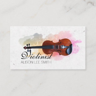 Carte De Visite Professeur de violon musicien violoniste