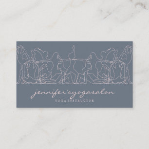 Carte De Visite Professeur de Yoga Fitness Entraîneur Personnel Co