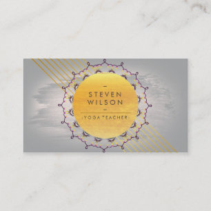 Carte De Visite Professeur de yoga Mandala Massage holistique déco