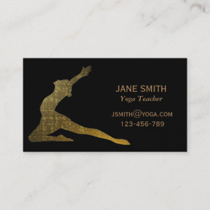 Carte De Visite Professeur de Yoga Yoga Instructeur élégant
