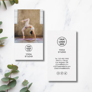 Carte De Visite Professeur instructeur de yoga Logo personnalisé P