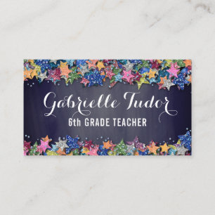 Carte De Visite Professeur social de tableau d'étoiles des média