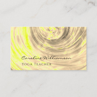 Carte De Visite Professeur unique Creative Swirl Yellow Shell Yoga