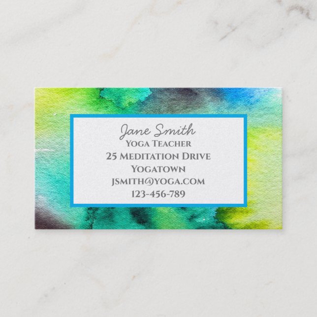 Carte De Visite Professeur Yoga Yoga Instructeur guérisseur médita (Devant)