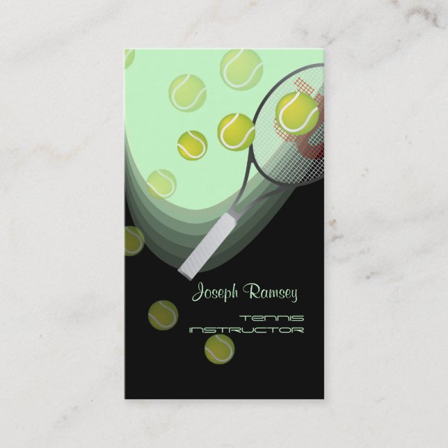 Carte De Visite Professeurs de tennis pro/tennis DO-IT-YOURSELF co (Devant)