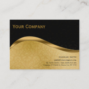 Carte De Visite Professional Black Gold Metal Moderne élégant Busi