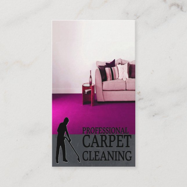 Carte De Visite Professional Carpet Cleaning Service Business Card (Devant)