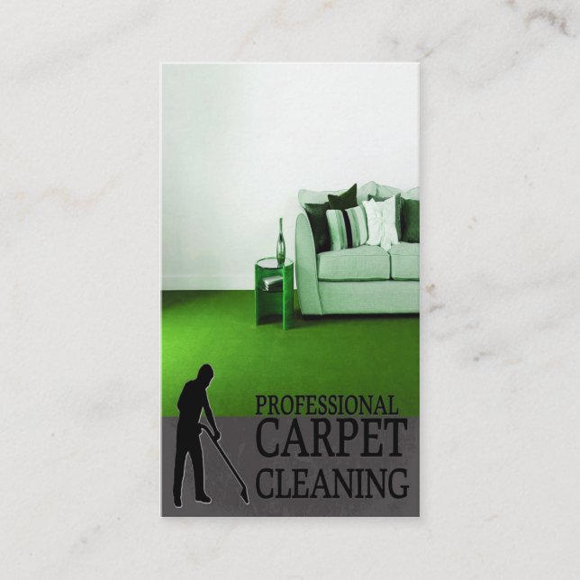 Carte De Visite Professional Carpet Cleaning Service Business Card (Devant)