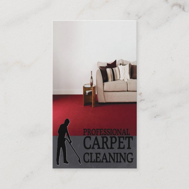 Carte De Visite Professional Carpet Cleaning Service Business Card (Devant)