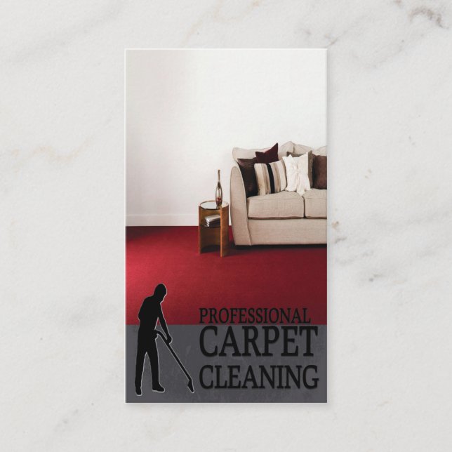 Carte De Visite Professional Carpet Cleaning Service Business Card (Devant)