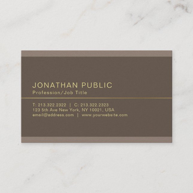 Carte De Visite Professional Elegant Creative Pearl Finish Luxury (Devant)