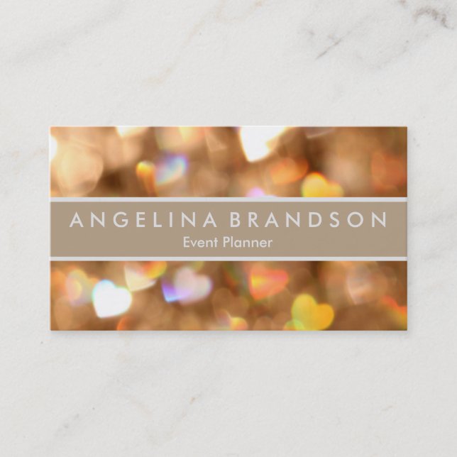Carte De Visite Professional Elegant Modern Parties scintillant Pl (Devant)