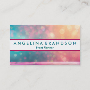 Carte De Visite Professional Elegant Modern Parties scintillant Pl