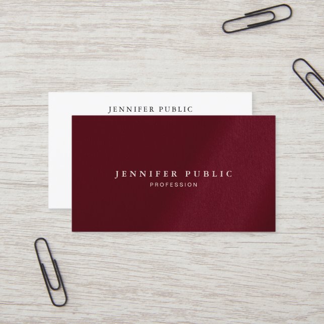 Carte De Visite Professional Elegant Template Minimalist Luxury (Devant/Arrière en situation)