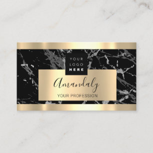 Carte De Visite Professional Finance Investment Services Gold Logo