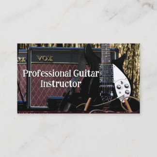Carte De Visite Professional Guitar Instructor