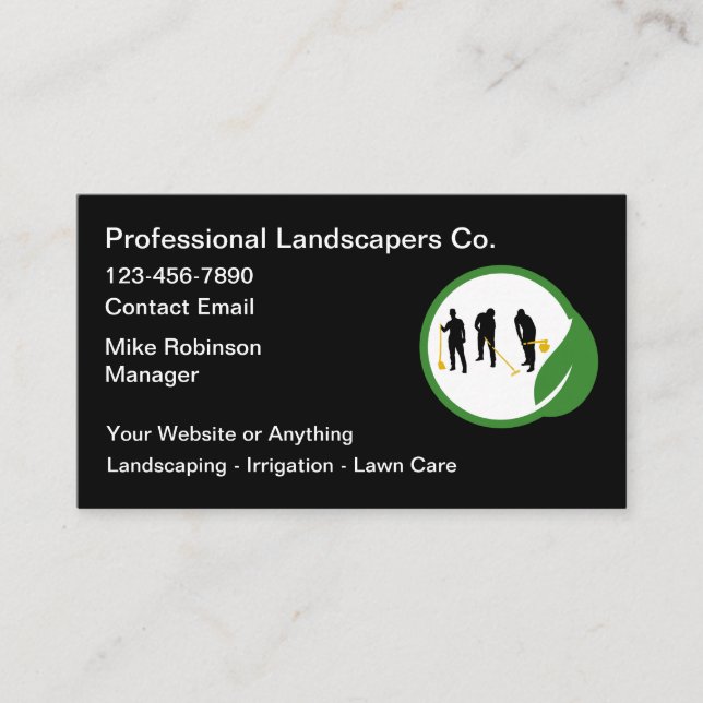Carte De Visite Professional Landscaper Business Cards (Devant)