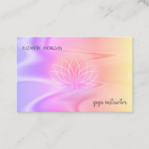 Carte De Visite Professional Lotus Ombre Holographic
