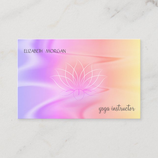 Carte De Visite Professional Lotus Ombre Holographic (Devant)