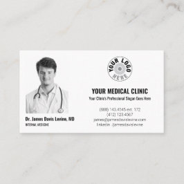 Carte De Visite Professional Medical Doctor Photo & Logo, QR Code