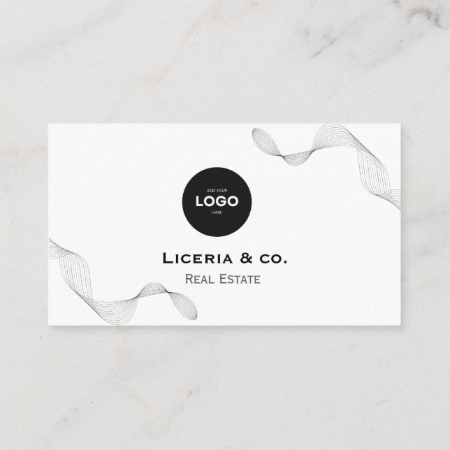 Carte De Visite professional Minimalist business custom card (Dos)