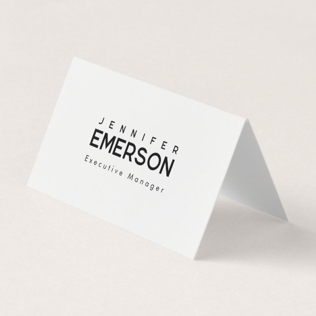 Carte De Visite Professional minimalist modern plain  (Devant)