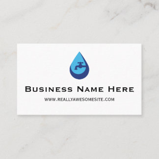 Carte De Visite Professional Minimalist Plumber Business Card
